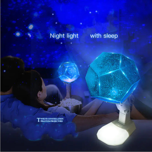 Romantic Zodiac Starry Night USB Projector Lamp